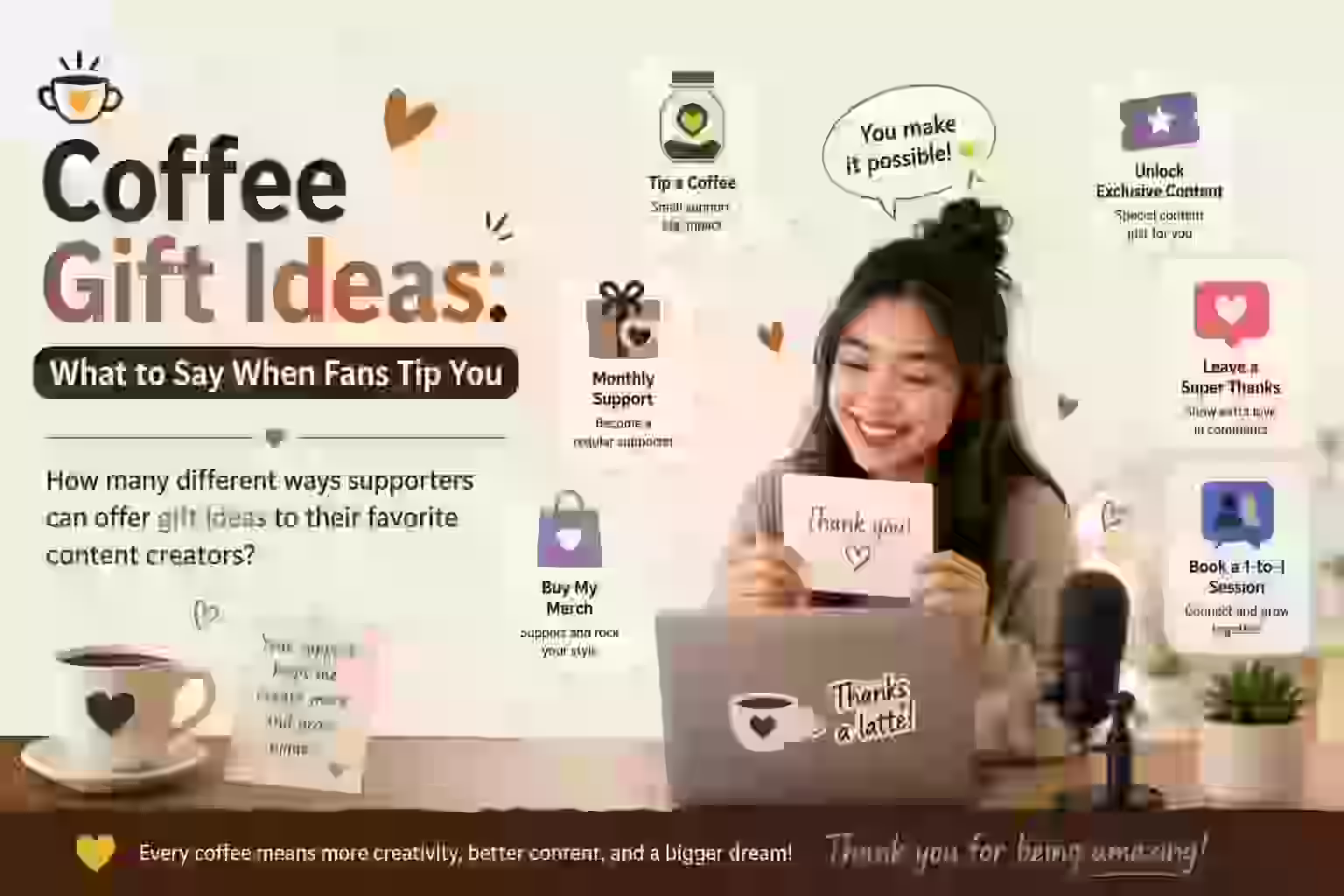 Coffee Gift Ideas: What to Say When Fans Tip You